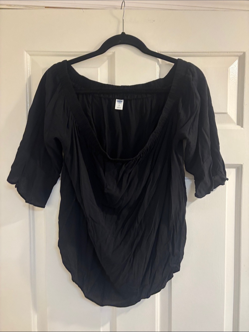 Old Navy Black Peasant Blouse